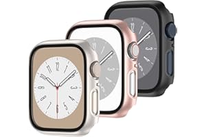 YJLINK 3 Stück Schutzhülle für Apple Watch Serie 3/2/1 38mm, iWatch Hard PC Hülle Mit Glas Displayschutz,Schutzfolie Gehärtetem Glas Gesamtblasenfreie Abdeckung für iWatch 3 2 1 Zubehör 38mm