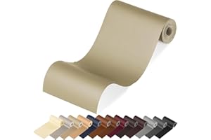 MICTER Grande Pelle Adesiva per Riparazioni, 40x300cm Patch Pelle Adesiva, Toppe per Riparazione Autoadesive per Riparazione per Divano, Sedile Auto, Mobili, Borsa in Pelle, Tappezzeria (Bianco beige)