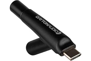 Dayton Audio iMM-6C kalibriertes USB-C-Mikrofon für iPhone, iPad, Tablet und Android, Schwarz