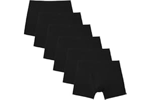 INNERSY Boys Boxers Bamboo Underwear Trunks with Fly Pants Soft Underpants Age 6-18 Years Pack of 6