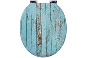 SINOBATH Abattant de WC avec système d'abaissement automatique, nombreux beaux sièges de WC au choix, qualité supérieure et stable, en bois (Lumber)
