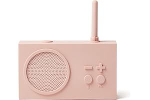 Lexon TYKHO 3 Wireless Bluetooth Speaker and FM Radio, Splashproof and rechargeable - Pink