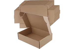 Sinjeun 30 stycken fraktkartong 230 x 160 x 60 mm, vikbara lådor maxibrevkartonger, kartong förpackningslådor brun för förpac