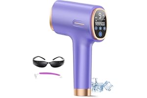 OUPSEEN 600-1200NM Depiladora Laser con Función de Refrigeración, 21J Depiladora Luz Pulsada con Modelo HR/RA/SC, 9 Niveles de Energía, 999900 Flashes, Pantalla táctil LCD para Bikini, Axilas, Cara, Cuerpo