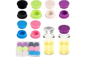 FUKAISU 12uds Tapas Viales de 5-100 ml, 6 Colores Tapas para Botellas Medicamentos a Prueba de Fugas y Polvo Protectoras Abatibles para Inyección y Laboratorio