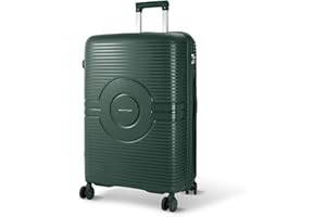 Artebeads Maleta de Viaje Grande, PP Material Maleta de Rígida Expandible con Ruedas Giratorias y Cierre de Combinación, Grande Equipaje de Mano Resistente y Duradero, Ligero(Verde Oscuro, 75x51x29cm)