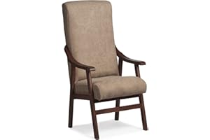 Abuelo a Gusto - Silla Brazos de Madera, Respaldo Recto, Ideal para Personas Mayores, Movilidad Reducida o Dolor Espalda. Usada en residencia y geriátricos. Tamaño: 57x69x116 cm. (Nogal, Tostado)