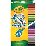 Crayola SuperTips Washable Felt Tip Colouring Pens (Pack of 24)