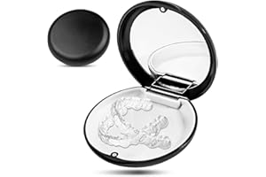 WHYCNJL Pudełko na aparaty ortodontyczne, 1 sztuka, pudełko do przechowywania protez, przenośne pudełko na aparaty ortodontyczne, łatwe do czyszczenia etui na aparaty ortodontyczne, kolor czarny