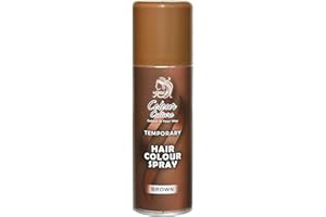 Colour Culture Hair Colour Spray 125ml-Brown, Temporary Coloured Hair Dye, Hurtless Easy Wash-Out Hairspray, Washable Hair Colour Spray for Halloween & Theme Party, Fancy Dress Up, For Kids Adults