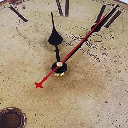 SOLEDI Wanduhr Vintage römische Zahl verrostetes Metall Aussehen Französisch Land toskanischer Stil Holz - 5