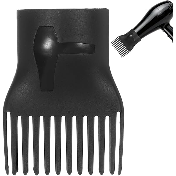 Set 2 Diffusori Per Asciugacapelli Universali, Concentratore E Diffusore In Plastica Nera - Per Styling Professionale
