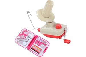 TOPWAY Avvolgitore per Gomitoli di Lana e Kit da Cucito, Avvolgitore di Fibre di Filato Lana Azionato a Mano Strumento per Cucito a Maglia 990222