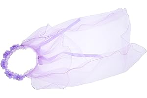 Lalang Girls' Veil Headband Princess Wedding Photography Decorative Headpiece Children Hair Accessories -