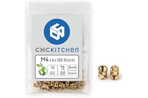 CNC Kitchen, inserto filettato originale per stampa in 3D, 50 pezzi, M4x8,1