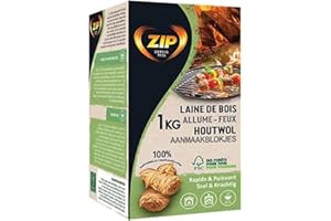 ZIP Fireball Laine de Bois 1Kg Natural TF, Black