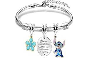 Ksopsdey Bracciale, Bracciale In Acciaio Inossidabile, Bellissimo Bracciale Regolabile con Apertura per Regalo, Un Dono Ideale per Ragazze e Famigliari