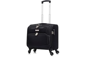 SKYLARK LUGGAGE Skylark Lightweight Laptop Bag with Quick-Rolling Wheels and Easy-Access Front Pocket - fits Laptops up to 16 inch (40 cm), Black
