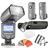 Neewer® * Colores TFT Pantalla * Alta velocidad Sincronización E-TTL de flash flash flash - Dispositivo para Canon EOS 700d/T5i 650d/T4i 600d/T3i 1100d/T3 550d/T2i 500d/T1i 100d/SL1 400d/XTi 450d/XSi 300d/Digital Rebel 20d 30d 60d 5d Mark III 3 II 2 y todos los Otras cámaras Canon, el juego incluye: (1) nw985 C Flash dispositivo + (1) duro difusor de flash + (1) 3 en 1 2.4 GHz Disparador + 35 STK Flash filtro de color + (1) funda de flash + (2) Cable (C1 de cord + C3 de cord)