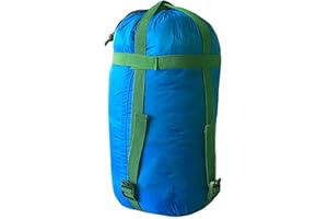 UxradG Nylon Compression Stuff Sack for Sleeping Bag, Portable Storage Pouch, Lightweight Compact Compression Bag for Camping Outdoor Hiking Backpacking Travelling(Sky Blue)