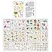 Produktbild Simuer Kinder Tattoo Animals Temporäre Tattoos Wasserdichte Aufkleber Lions Zebra Sloth Giraffe Flamingos Elephant Elk Jungle Cartoon Sticker 20 Blatt