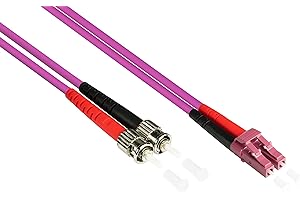 Good Connections LWL Câble patch duplex LC vers SC multimode 50/125" Orange OM4 Violett/Rose 15 m