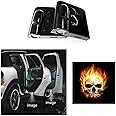 Soondar 2 pcs Universal Wireless Car Projection LED Projector Door Shadow Light Welcome Light Laser Emblem Logo Lamps Kit, No Drilling (Skulll)