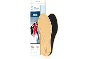 Foot Morning Luxus – Wkładki do Butów ze Skóry – Najwyższej Jakości Wkładki do Butów ze Skóry Garbowanej, Węgiel Aktywny Pochłaniający Zapachy, Lekkie Komfortowe (43 EU Mężczyzn)