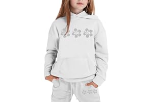 Generisch 2025 Conjunto de ropa para niña, sudadera con capucha informal, pantalones de chándal de 2 piezas, conjunto de sudadera estampada para niños pequeños