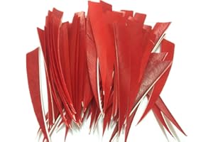 JIEXI HWYP Archery Fletches 5" turkey Feather Fletching Shield Shape Pack of 100
