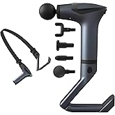 SMAYLING Ergonomik Masaj Tabancası - Uzatma Aparatı & Germe Bandı Dahil | 3200 RPM Derin Doku Masaj Cihazı | 4 Başlıklı, Diji