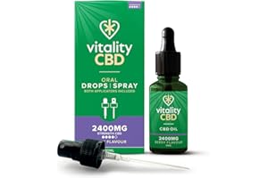 Vitality CBD Drops, Spray in MCT Oil 2400 mg, Berry, 30 ml, NO THC