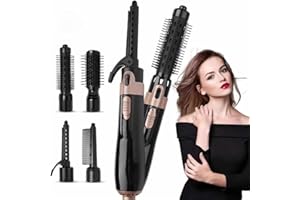 NCONCO 4 in 1 Hair Dryer Brush Hot Air Brush Set for Hair Styling,Dryer Hair Curler Straightener Styling Brush for Women, for Hair Straightening, Smooth, Fringe Curler, Fast Drying