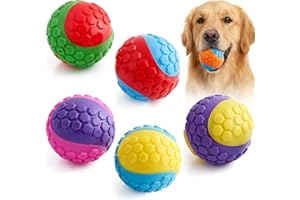 Pets & Play Squeaky Dog Ball 6 Pack | Upgraded Durable Dog Balls | Strong & Sturdy | Bouncy Rubber Dog Toys for Training & Boredom | Chew Dog Ball Multipack | Xmas Present Gift | Small & Medium Dogs