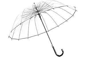 ThreeH Transparent Bubble Stick Umbrella Automatic Open 16 Steel Ribs Oversized Windproof Dome KS10