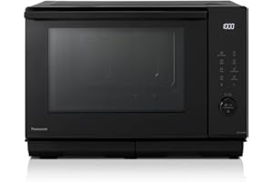 Panasonic NN-DS59NMETG Microondas Combi 4 en 1, Horno Grill, Superficie Plana, 27 Litros, 1000 W, Cocción En Dos Niveles, Sensor Genius, 32 Programas, Bandeja Para Grill, Limpieza Fácil, Negro