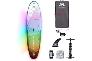 Aqua Marina Glow 10' 4'' Inflatable Paddle Board with Ambient Light System, ECO-PRINT Technology and Heat Fusion Welding