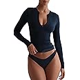 SIGHTBOMB SKIMS Microfiber Ultra Soft Round Neck Front Zip Long Sleeve Cuddle TEE Active WEAR/Casual WEAR TOP for Women