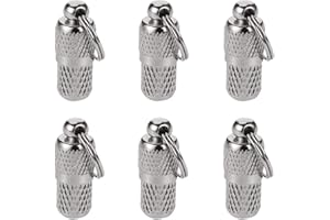 SUSSURRO 6 Pack Pet ID Tags,Tag Barrel Tube with Address Name Label,Anti -Lost Dog Cat ID Tag for Collar Of Dog Cat
