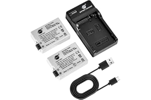 DSTE ELECTRON DSTE LP-E8 LPE8 Juego de 2 baterías y Cargador para cámara Canon EOS 550D, 600D, Rebel T2i, Rebel T3i