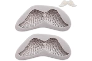 COZEVDNT 3D Engel Flügel Silikon Formen, 2 Stück Engelsflügel Schokolade Süßigkeiten Form, Aromatherapie Gips Kuchen Formen,Schmuck Gießformen, Dekoration Werkzeug, DIY Handgemachte Seife Schokolade Formen