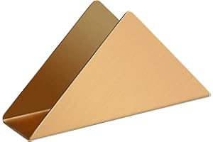 LIDWOT 1 porte-serviettes en acier inoxydable doré, porte-serviettes triangulaire minimaliste en métal, organisateur distributeur de serviettes de cocktail.