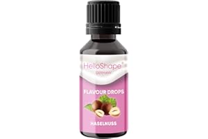 Hello Shape Flavour Drops zuckerfrei 30 ml - Haselnuss | Geschmacks Tropfen OHNE KALORIEN zum Süßen mit Dosierhilfe | vegan | Für Naturjoghurt, Porridge oder Quark