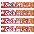 Black Nore Gifts Halls Soothers Multi Pack - Peach & Raspberry Lozenges - 4 Pack, 45g Each