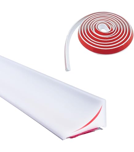 Pare-éclaboussures De Douche En Silicone Blanc - Barrière Souple 3 Mètres