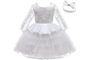 NNJXD Bambina Vestito Tutu Vestiti Floreale Natale Vestito Concorso Senza Schienale Vestito da Sposa Taglia