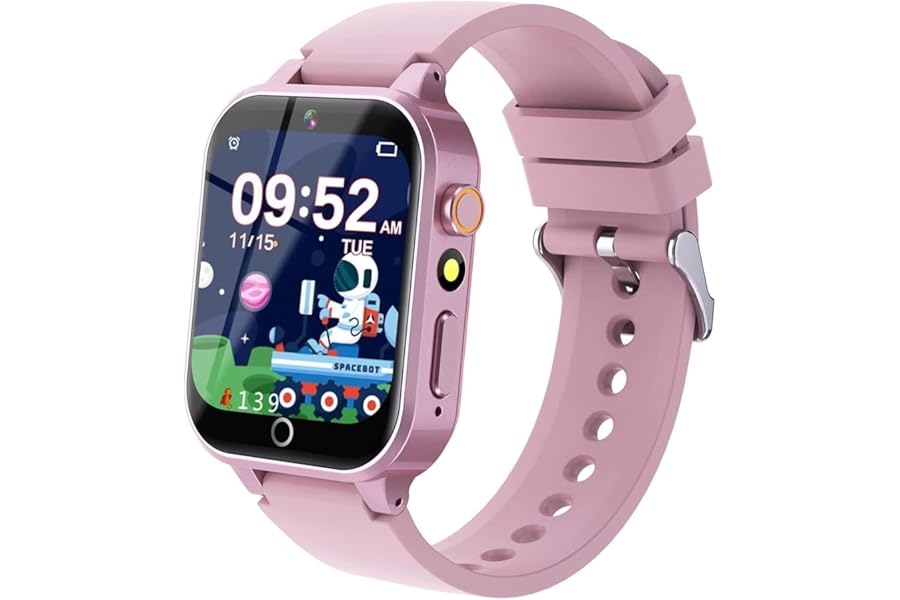 YEDASAH Children's Smartwatch – 39 Games, Pedometer, Calorian, Camera, Musical, Torch, Alarm, Educational Toys, Birthday Gift [Built-in SD Card]