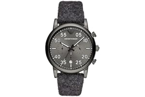 Emporio Armani Orologio da uomo cronografo in acciaio inossidabile, dimensione cassa 41 mm