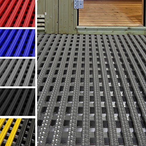 Preisvergleich Produktbild Antirutschmatte Multi-Grip / Industriematte für trockene & nasse Arbeitsbereiche / ölresistent & antibakteriell / viele Farben und Größen (grau, 60x200cm)