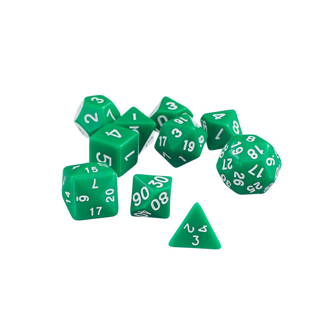 Set De 15 Dados Acrílicos D&D Variados Amarillo - White Weasel Studio